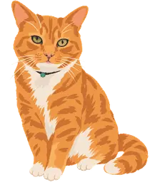 My cat Dr Harvey Cinnamon, sitting to attention
